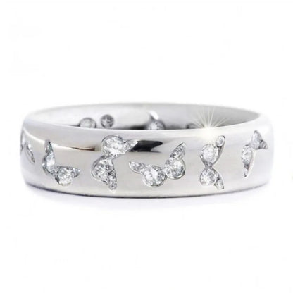 Butterfly Gemstone Rings For Women Lab Created Cubic Zirconia Pave Setting Fashion Jewelry Gift Ring H111