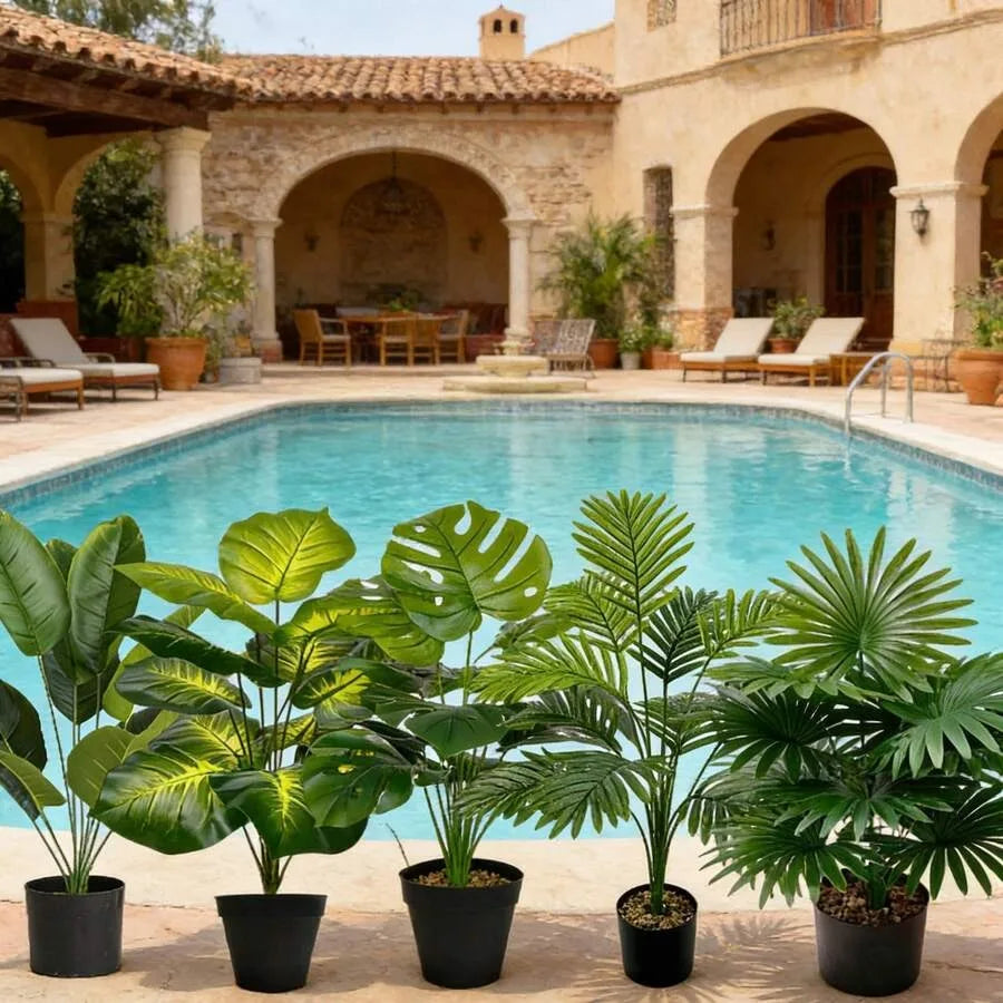1pc Large Artificial Palm Tree - UV Resistant, Suitable for Indoor/Outdoor Decor, Home, Hotel, Garden, Office, Wedding