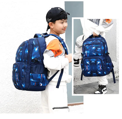 Teenagers Backpacks Boys Fashion Star School Bags Children Travel Bag Kids Knapsack Primary School Backpack Students Bag 9-16Y