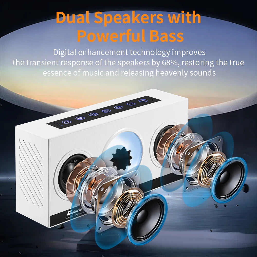 Cyboris B1 Wireless LED Music Visualization Speaker Magnetic Fluid Sound Visualizer for Outdoor Party Use USB Birthday Gift