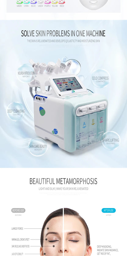 The Latestskin and Eye Multi-function Hydrogen and Oxygen Bubbles,Cleansing and Hydrating Beauty Machine