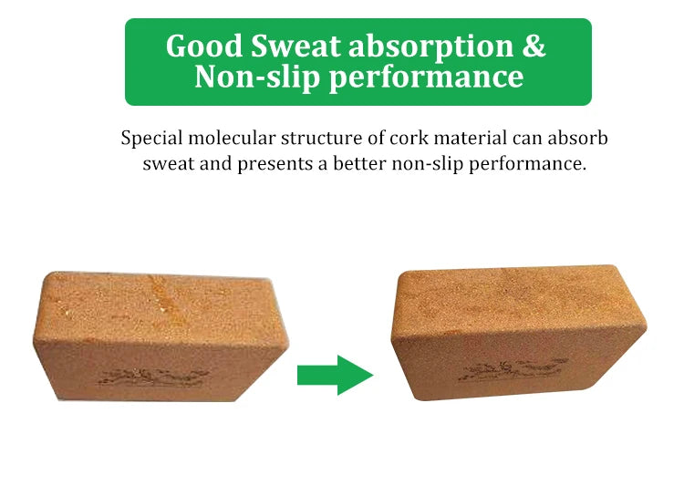 Customized Natural Organic Yoga Block High-Density Solid Cork Yoga Blocks for Children and Adults
