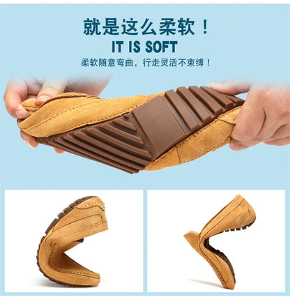 Suede Leather Man Loafers Luxury 2021 Casual Shoes For Men Boat Shoes Handmade Men Slipon Driving Shoes Male Moccasins Zapatos99