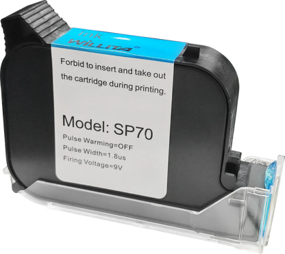 Willita SP70 Half Inch 12.7mm Ink Cartridge TIJ 2.5 Good Adhesion Compatibility Handheld Inkjet Printer Ink Cartridge