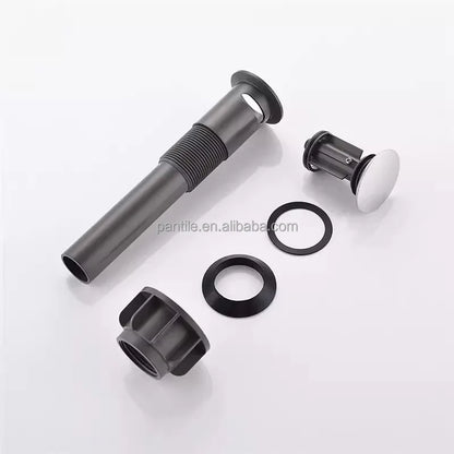 Bathroom Waste Drain Chrome Basin Drain Basin Sink Plug Strainer Filter Stopper Plastic Basin Drain