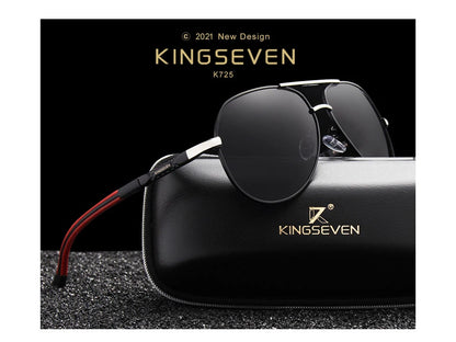KINGSEVEN Aluminum Magnesium Men's Sunglasses Polarized Men Coating Mirror Glasses oculos Male Eyewear Accessories For Men K725