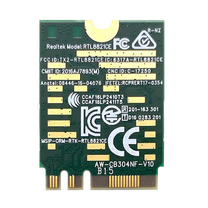 RTL8821CE AW-CB304NF 802.11AC 1X1 NGFF M.2  dual band 2.4G 5G 433Mbps BT Bluetooth 4.2 WiFi wireless network card