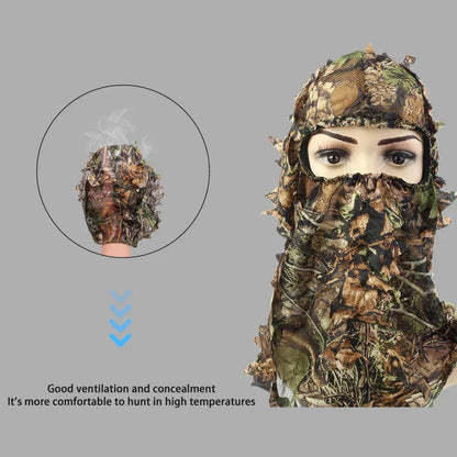 New Ghillie Suit Ghillie Camouflage Leafy Hat 3D Full Face Mask Headwear Turkey Camo Hunter Hunting Accessories
