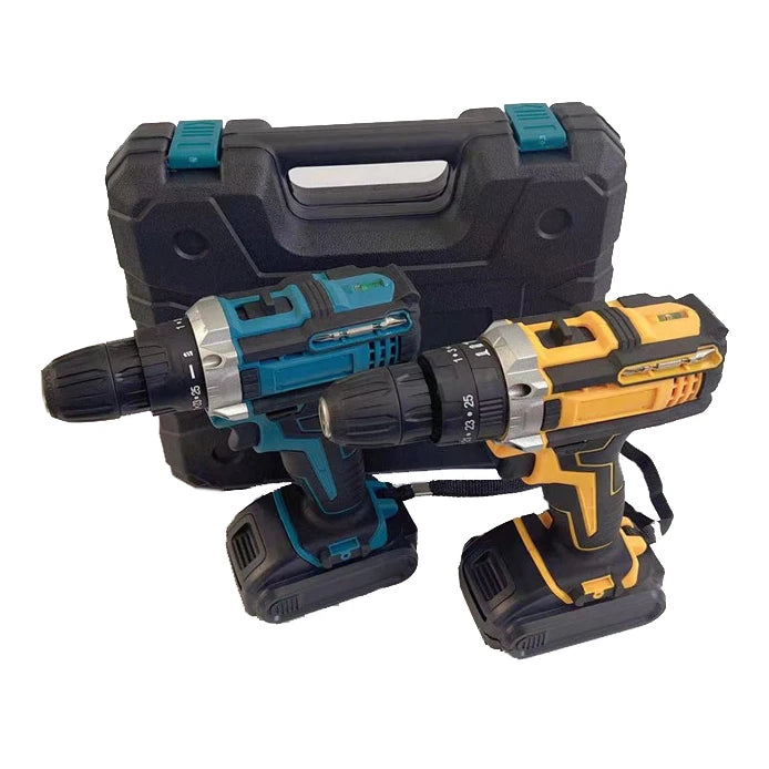21V Lithium Battery Rechargeable 3-Function Impact Drill Set New Power Tool with OEM Customization Includes Screwdriver Set