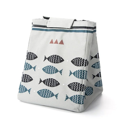 New Fashion Cute Simple Fish Pattern Lunch Bag Cooler Bag