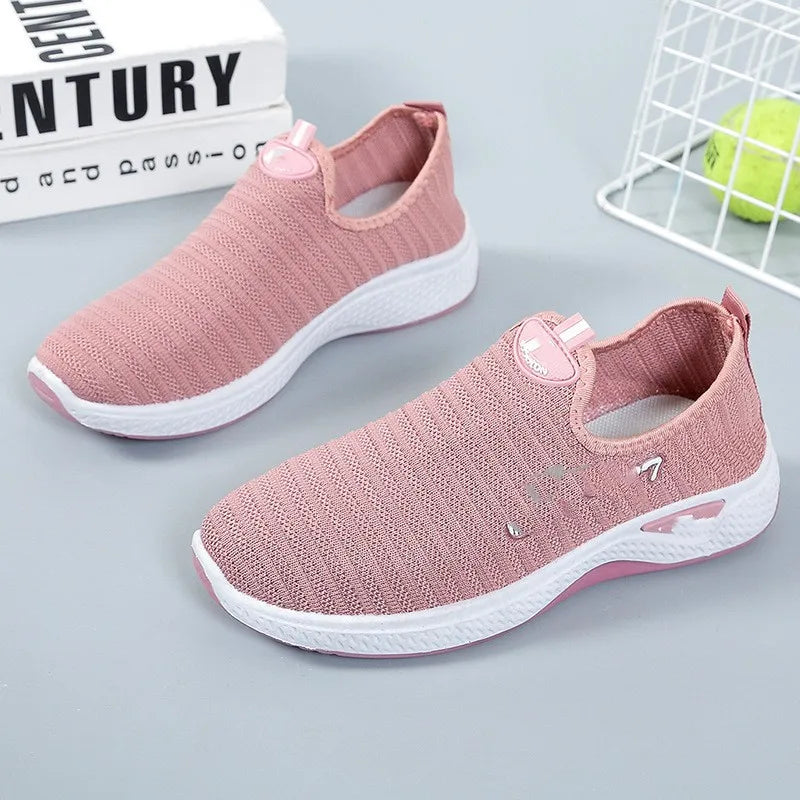 Wholesale Women's Sneakers Purple Red Black New Styles Breathable Slip-On Closure Cheap Price Woman Shoes for Spring Autumn
