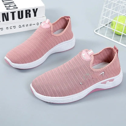 Wholesale Women's Sneakers Purple Red Black New Styles Breathable Slip-On Closure Cheap Price Woman Shoes for Spring Autumn