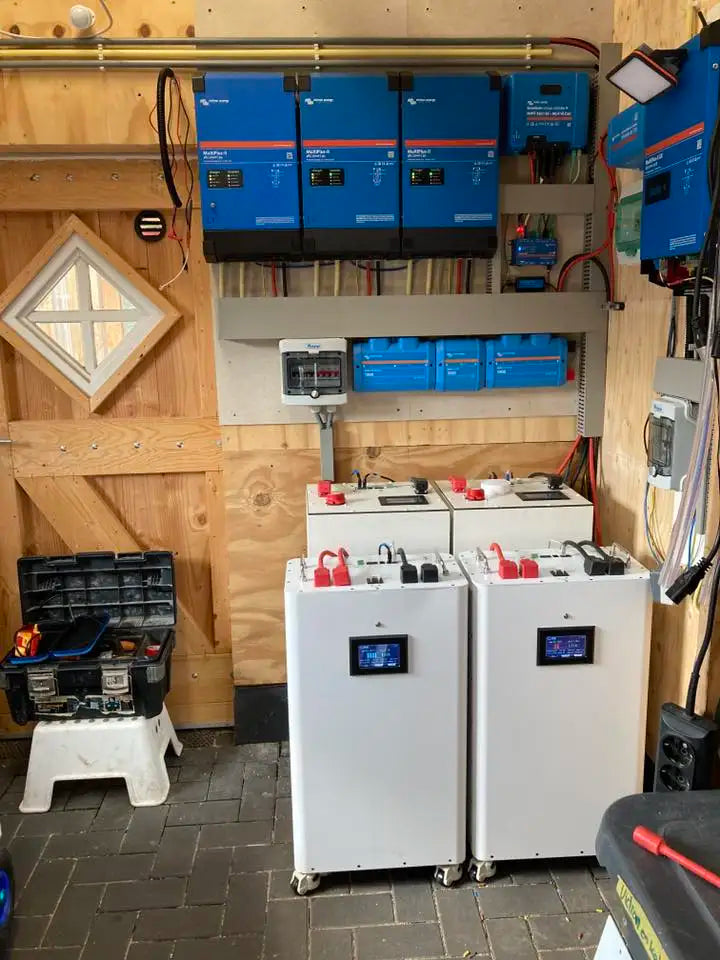 EU Stocks 16kWh 51.2V JK V19 BMS Movable Lifepo4 Solar Battery Floor-Standing Home Energy Storage System With Universal Wheels