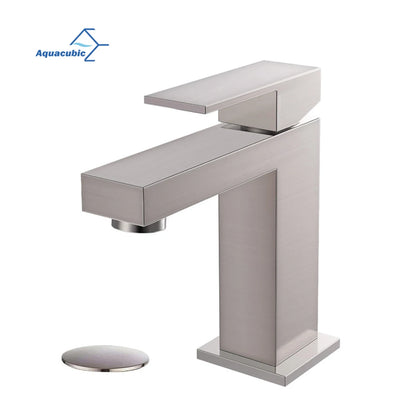 Single Hole CUPC Brushed Nickel Bathroom Healthy Brass Basin Faucet Stocks in USA