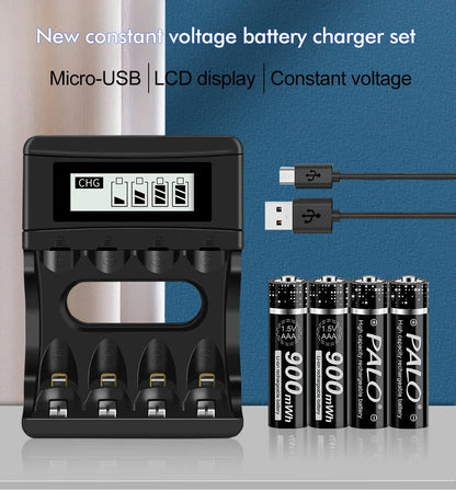100% New 1.5V AAA Rechargeable Battery 900mWh 1.5V Li-ion Lithium Liion Li ion 3A aaa Batteries for Toy Car Camera Flashlight
