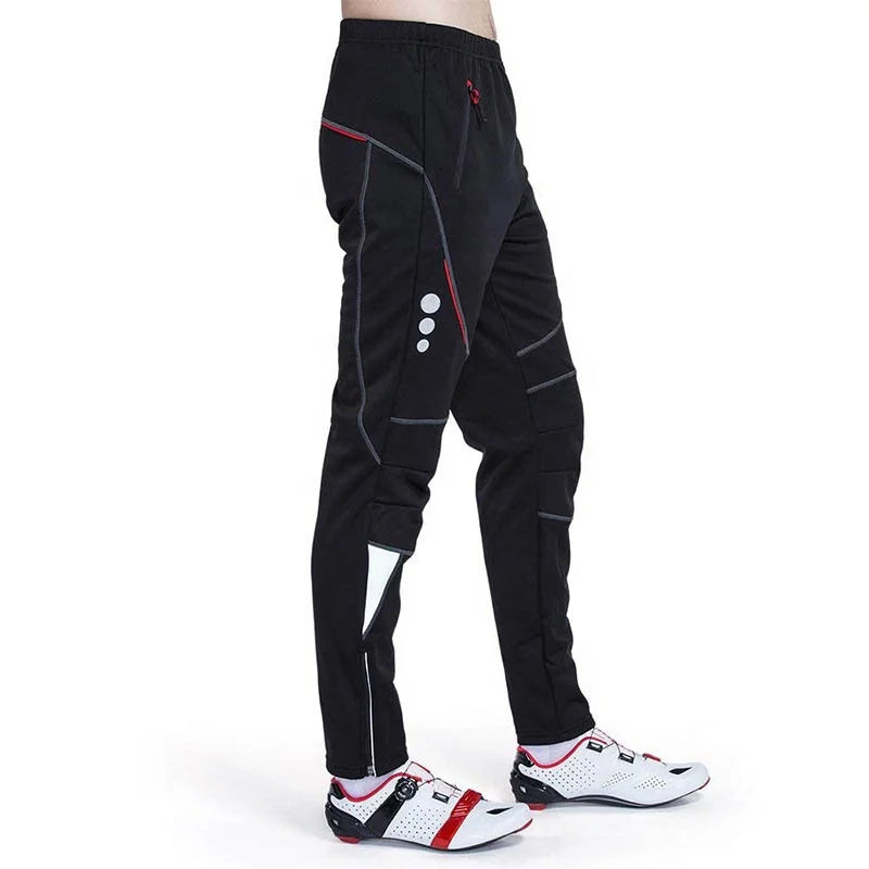 Custom Reflective Men's Winter Cycling Pants Warm Winter Bicycle Pants Bike Thermal Pants