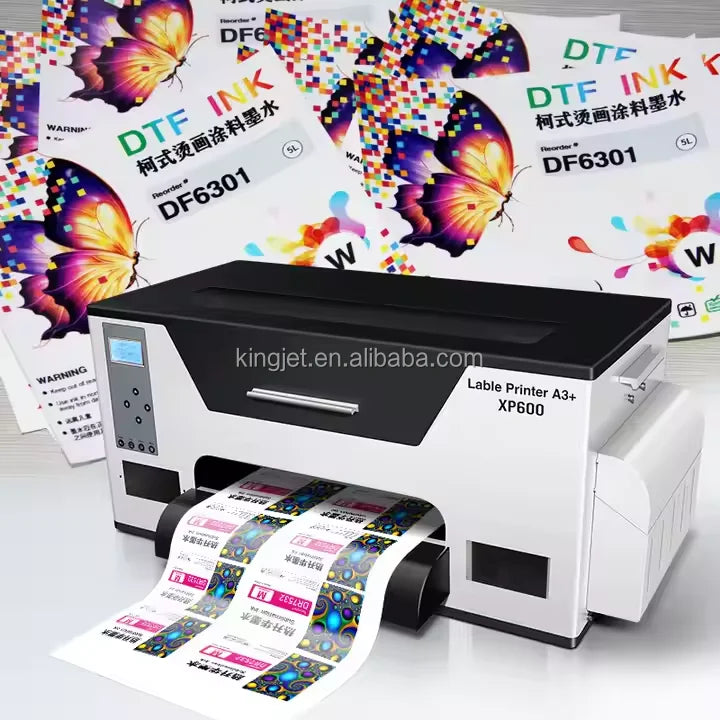 2025 New Xp600 Head  A3 A4 Size Inkjet Sticker Printer Roll to Roll Label Printing Machine With Roll Film Label Printer