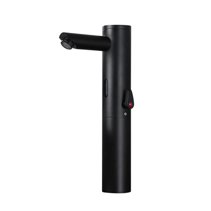 Black Brass Contemporary Single Handle Touchless Automatic Sensor Basin Faucet