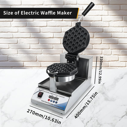 1400W Intelligent Digital Non-Stick Hong Kong Egg Waffle Maker Honeycomb Shaped for Household Snacks Professional for Hotels