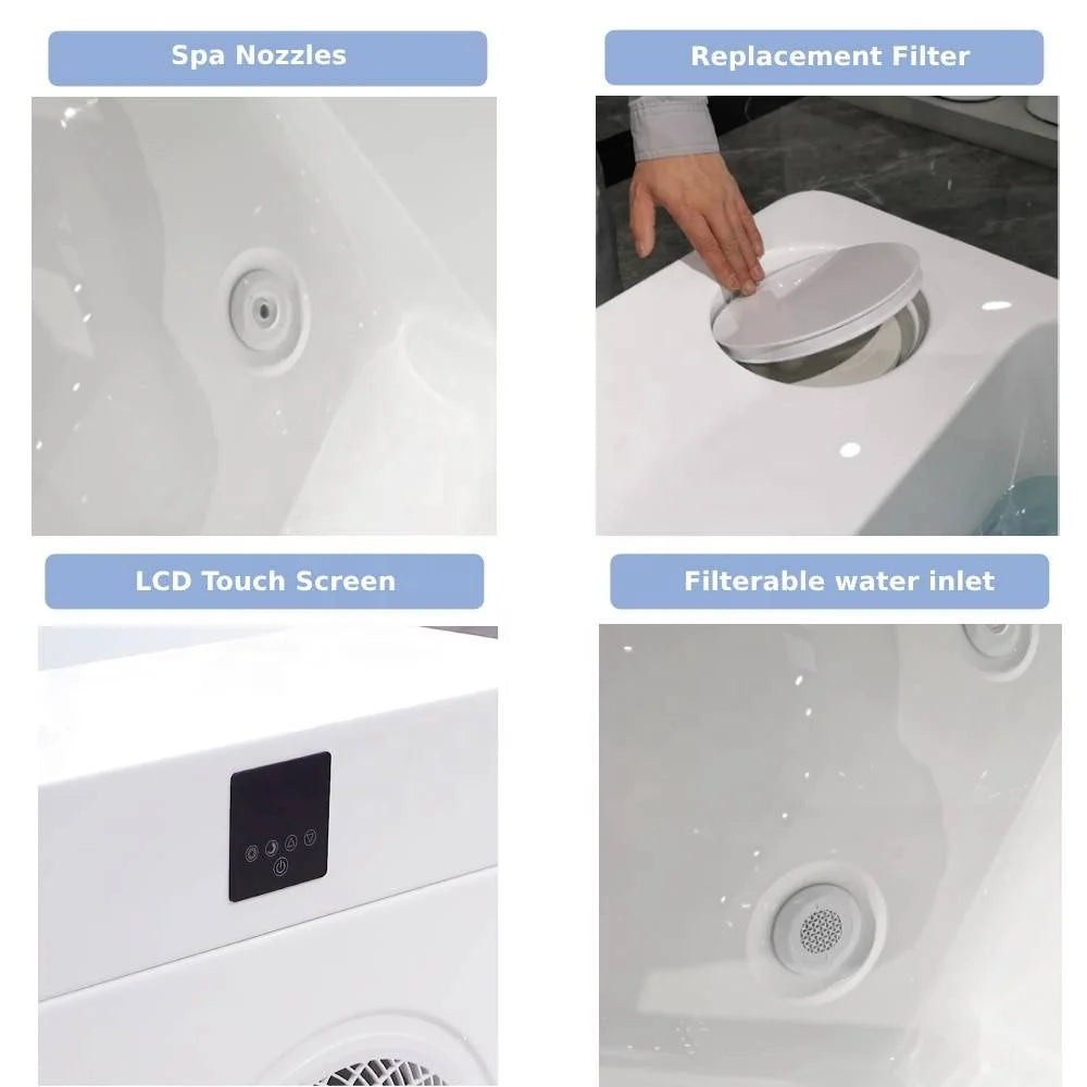 ICEGALAX Wholesale Ice Bath Soaking Tub All in Cold Water Plunge Bathroom Acrylic Ice Bathtub for Ice Water Therapy