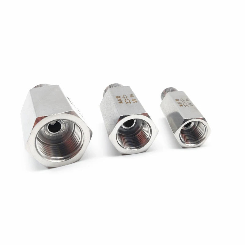 304 Stainless Steel Male to Female Thread One-Way Check Valve with Ball Structure 1/8" 1/4" 3/8" 1/2" 3/4" 1" Sizing Options by PDG ibma