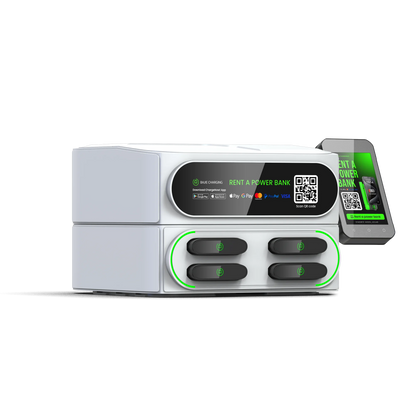 Commercial Alugue De Bajie Charging Power Bank 4- Stack Sharing Power Bank Power Station with Pax Mobile Phone Charging Kiosk