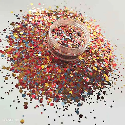 Wholesale Factory Bulk Fine Special Shape Chameleon Chunky Glitter Cosmetic Nail Art Craft 1kg Powder
