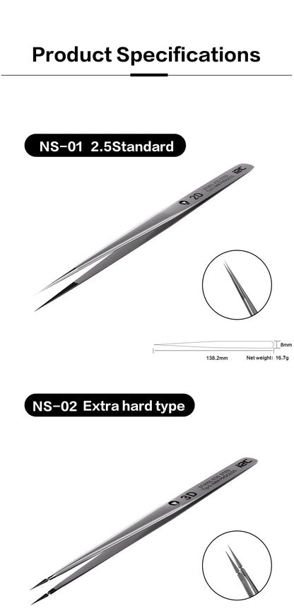 I2C 3D Electronics Extra Hard Alloy Tweezers Precision Forceps for SMD BGA SMT Mobile Phones Flying Line Repair Hand Tools Sets
