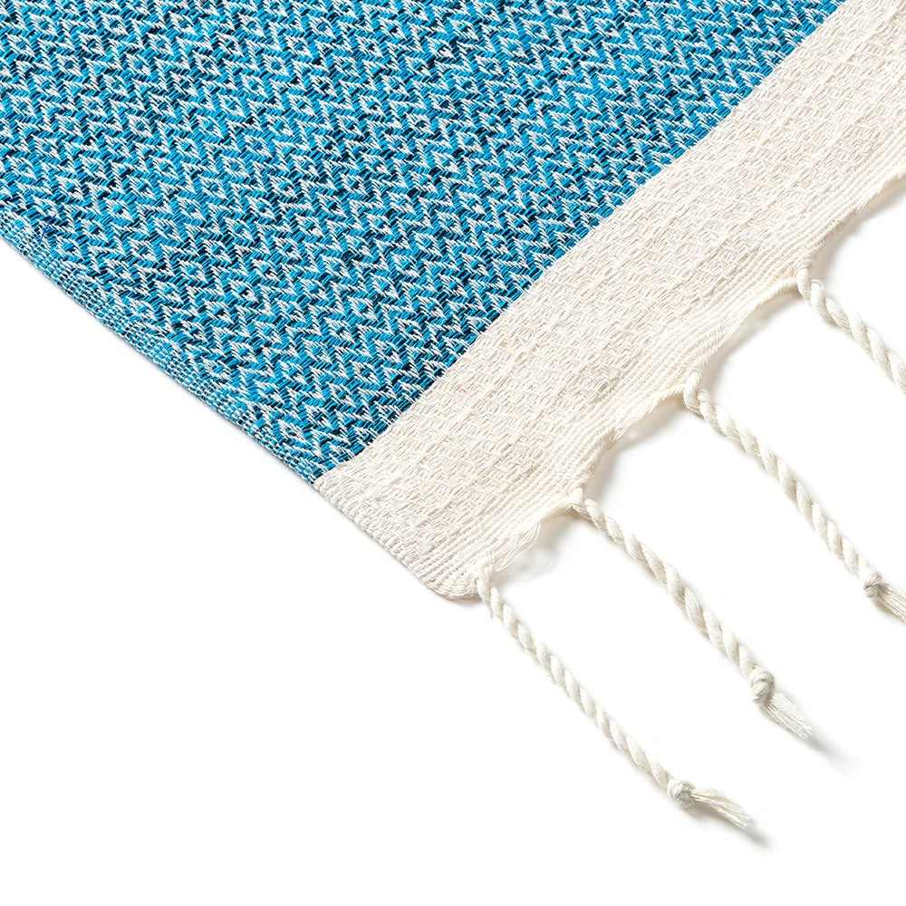 Wholesale Turkish Jacquard Cotton Rectangle Kitchen Towel Quick-Dry Embroidered Tassel Design Floral Pattern Home Bath Use