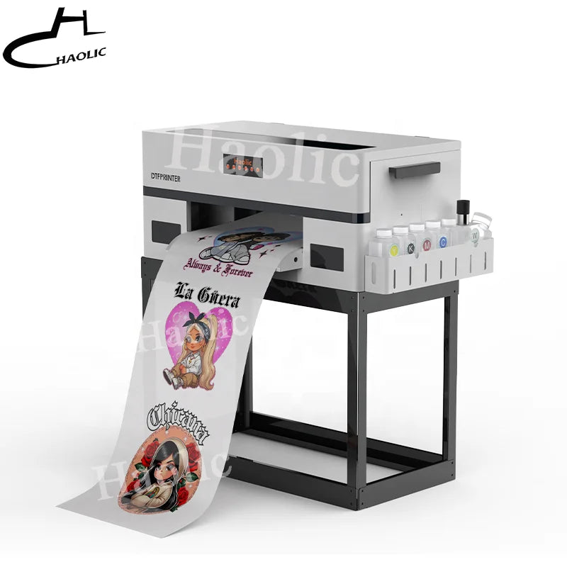 Haolic 13 Inch Automatic DTF Printer New Heat Transfer PET Film Inkjet Printing Machine with XP600 Printerheads for Clothes