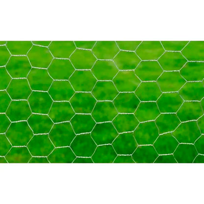 W2B VidaXL Galvanized Steel 82'x2.5' Chicken Wire Fence Silver Steel Wire Mesh