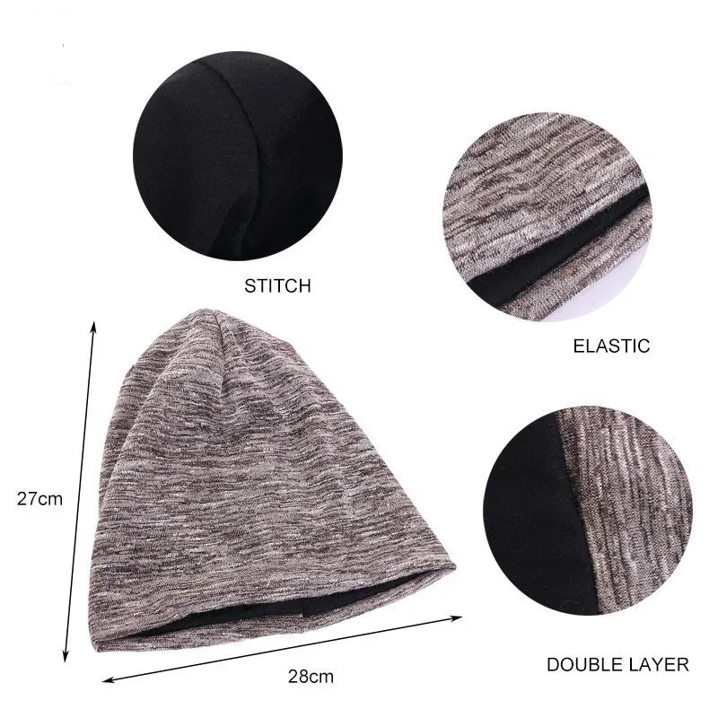 Spring Autumn Double Fabric Hats For Adult Cashmere-like Skullies & Beanies