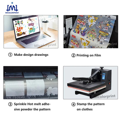 Micolorprint Thermal Transfer Pet Film Dtf Printer A3 Desktop Dtf Printer Print Anything