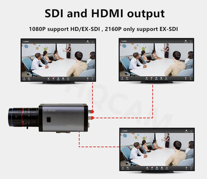 4K EX-SDI Video Cameras Hd Mi Output Industrial 3g Hd Broadcast Bullet 1080p 50fps 60fps Sdi Camera 50i IMX334 Starlight ZOOM