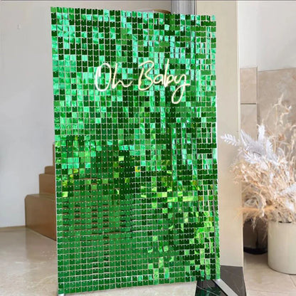 Birthday Backdrop Shimmer Sequin Backdrop Panels Shimmer Wall Red for Wedding Party Baby Shower Background Wall Decor