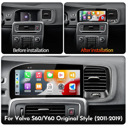 STWEI  Android14 Carplay Auto Car Radio GPS Multimedia Player for Volvo S60 V60 2011-2019 Stereo Head Unit Original Style Screen