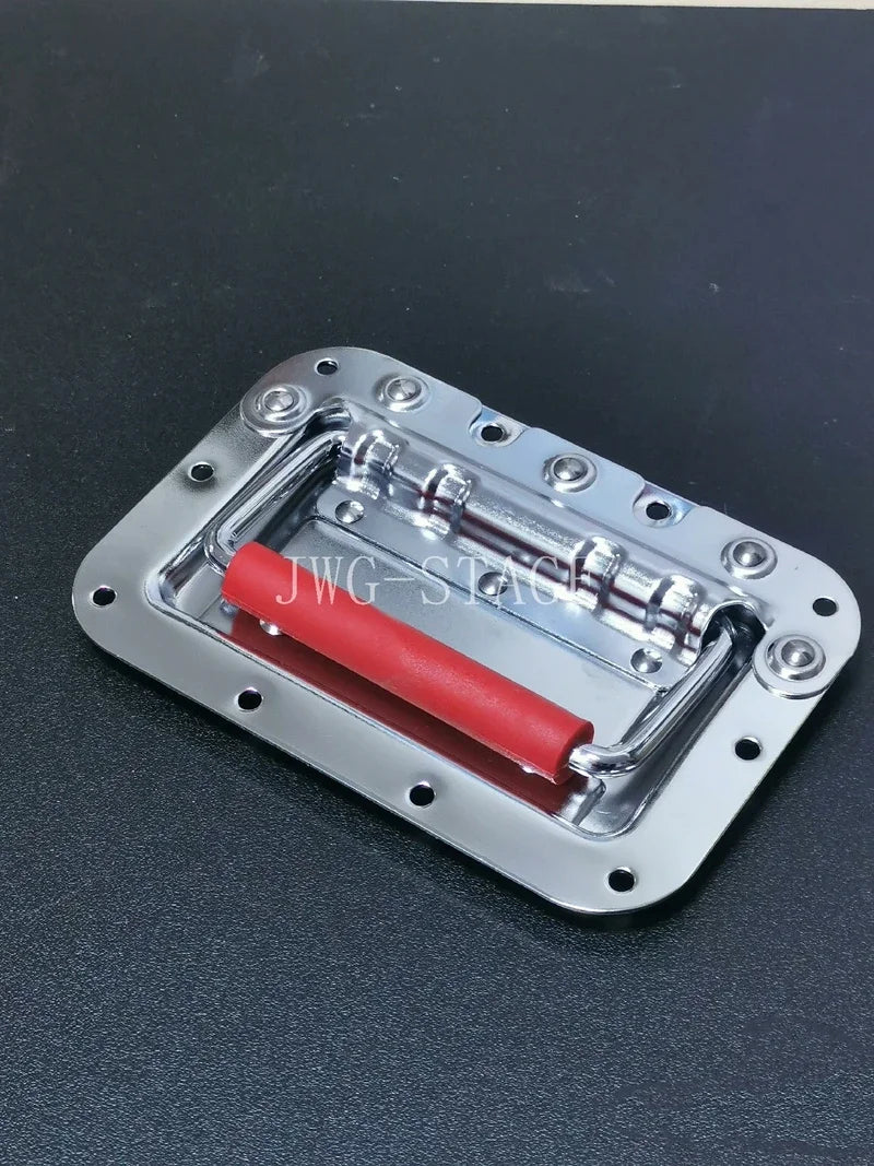 162x107mm Flight Case Metal Accessories Red Black Handle
