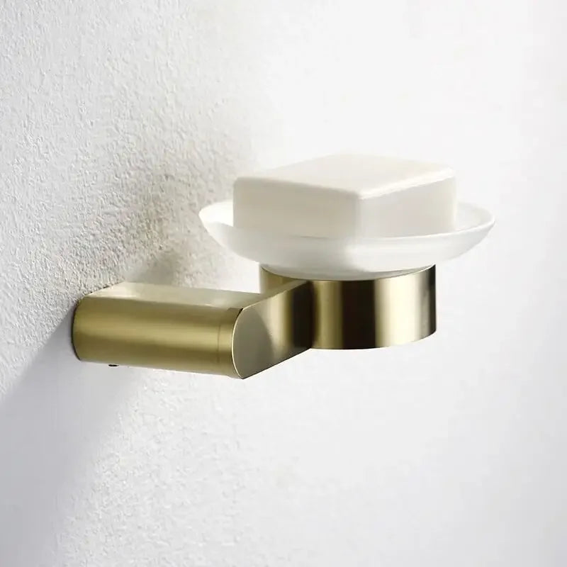 Luxury Stainless Steel 304 Brushed Gold Luxurious Bathroom Accessories Set