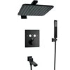 Brushed Gold Thermostatic Rainfall Shower System 10 Inch Bathroom Gold Luxurious Modern Shower Set With Bathtub Spout