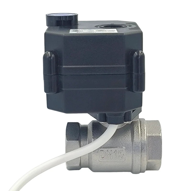 DC Motor Electric Actuator Operated Normally Open Closed Dn15 1/2" Dn20  3/4 Inch 12v Stainless Steel 304 Brass Pvc Ball Valve