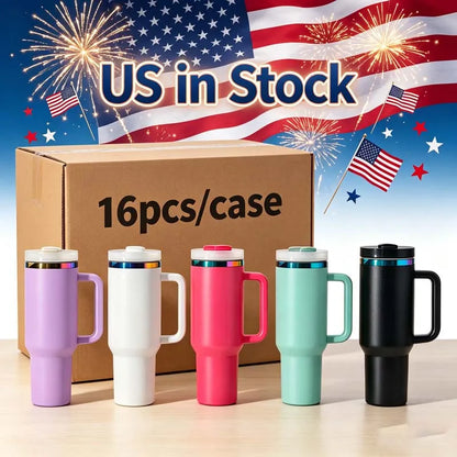 Us in Stock 40 OZ Cold Retention Outdoor Use 40 OZ Insulated Tumblers With Handle for Home Office Outdoor Daily Use