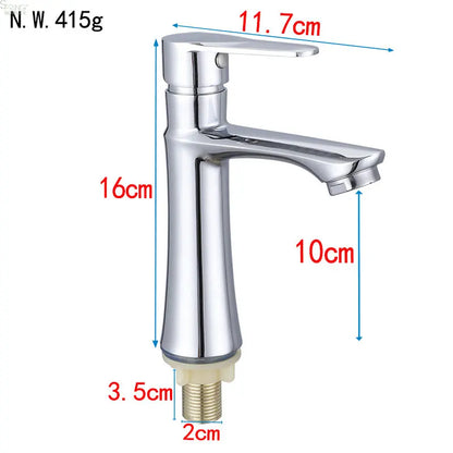 Modern Bathroom Single Cold  Wash Basin Sink Tap  Single Hole Single Cold  Basin Faucets A012