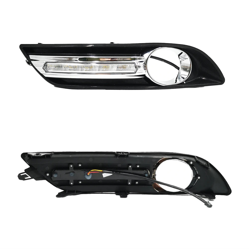 1 Set LED Daytime Running Lights Daylight Fog light cover with turn signal DRL For Nissan Sentra Sylphy 2012 2013 2014 2015