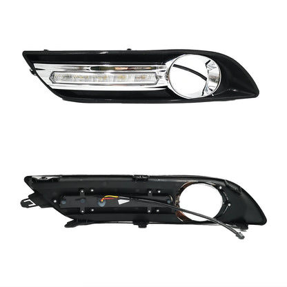 1 Set LED Daytime Running Lights Daylight Fog light cover with turn signal DRL For Nissan Sentra Sylphy 2012 2013 2014 2015