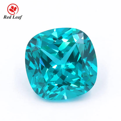 Redleaf Jewelry's 5A Paraiba Tourmaline Stones 10*10mm Cushion Cut Loose 10*10mm Paraiba Color Nano Gems for Jewelry Making