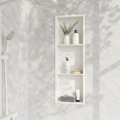 High Quality Reusable Stainless Steel Shower Room Shelf Modern Corner Mounted No Nailing Required-Wall-Mounted Bathroom Shelf