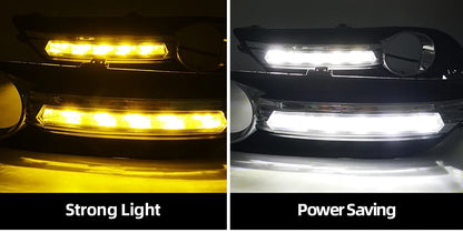 1 Set LED Daytime Running Lights Daylight Fog light cover with turn signal DRL For Nissan Sentra Sylphy 2012 2013 2014 2015