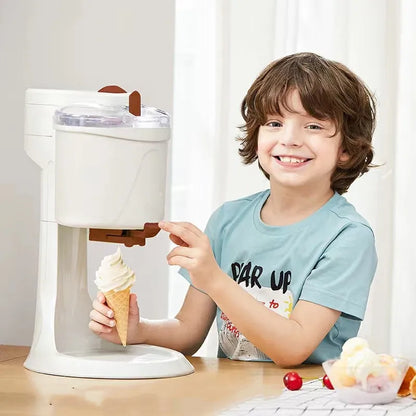 Automatic Bench Top Simple Operation Large Capacity Mini Soft Ice Cream Machine for Home DIY Ice Cream Machine Manual
