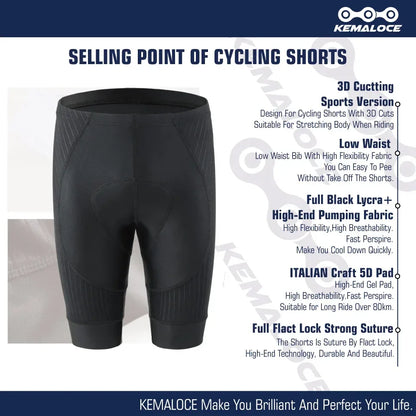 KEMALOCE Cycling Shorts MTB Men Shorts 2022 Summer Cycling Trousers Women Bicycle Short Tights Pro Bike Bicycle Team