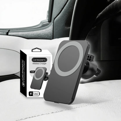 2025 New Arrivals Magnetic Car Charger Wireless Phone Holder Magnet 15W Fast Car Wireless Charger Adapter